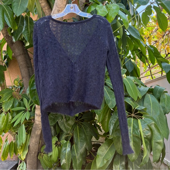 MANOUSH navy blue cardigan with intricate buttons. - Picture 5 of 5